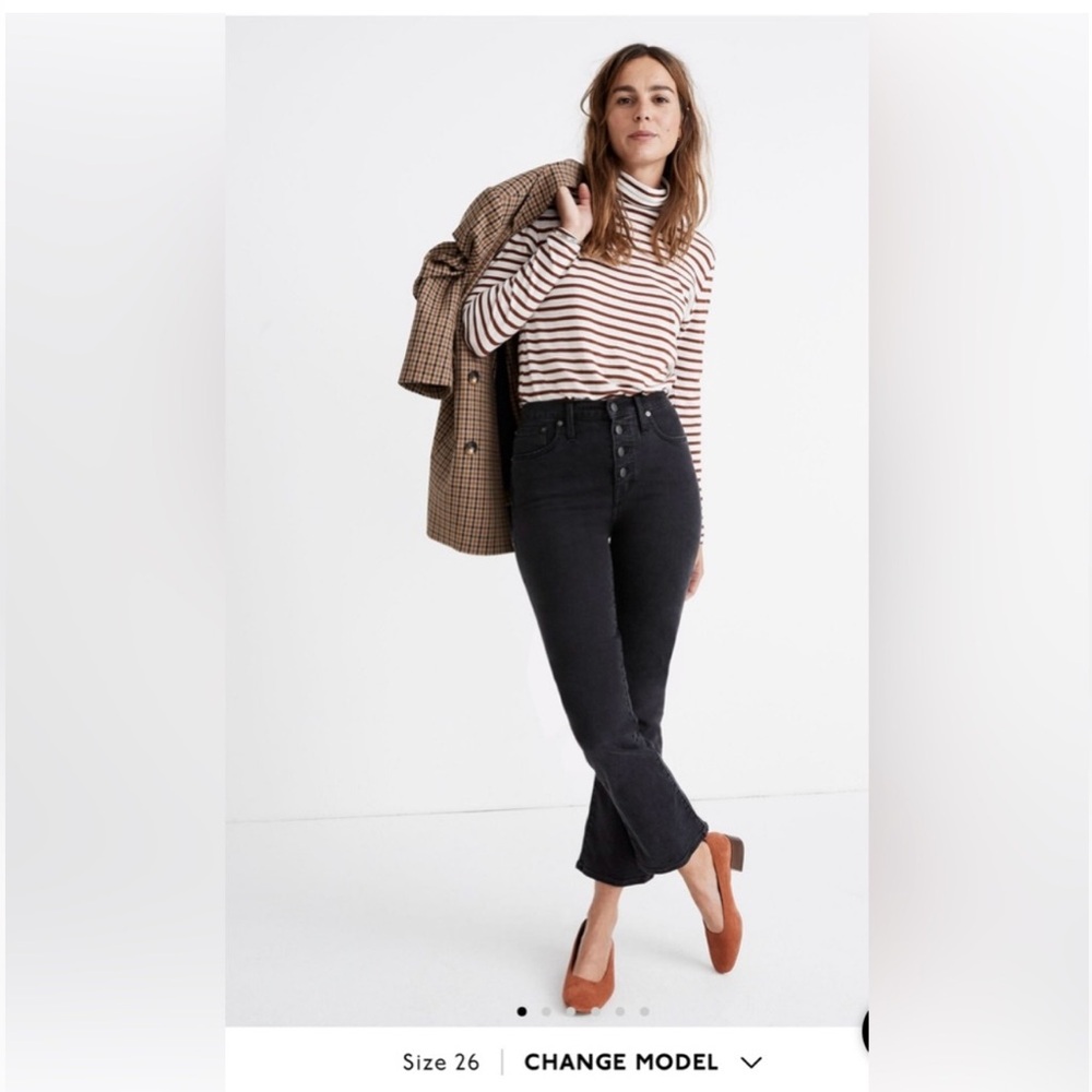 Madewell Cali Demi Jean in Bellspring Wash Button Front Edition